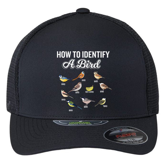 Funny Bird Watcher How To Identify A Bird Unique Birder Flexfit Unipanel Trucker Cap