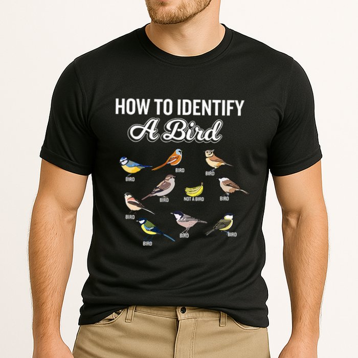 Funny Bird Watcher How To Identify A Bird Unique Birder Performance Shirt