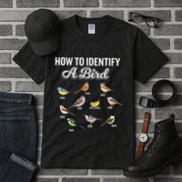 Funny Bird Watcher How To Identify A Bird Unique Birder Tall T-Shirt