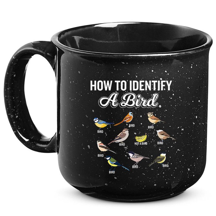 Funny Bird Watcher How To Identify A Bird Unique Birder 15oz Campfire Ceramic Mug