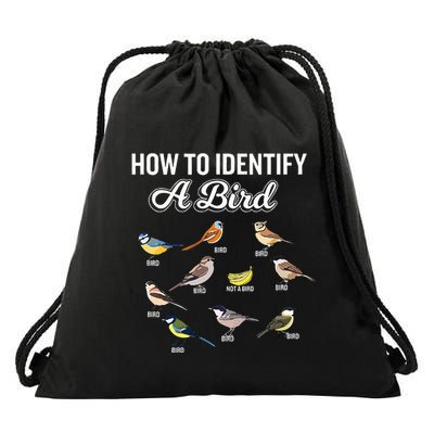 Funny Bird Watcher How To Identify A Bird Unique Birder Drawstring Bag