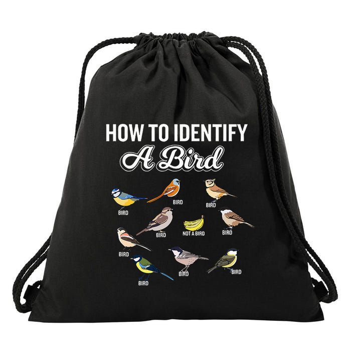 Funny Bird Watcher How To Identify A Bird Unique Birder Drawstring Bag