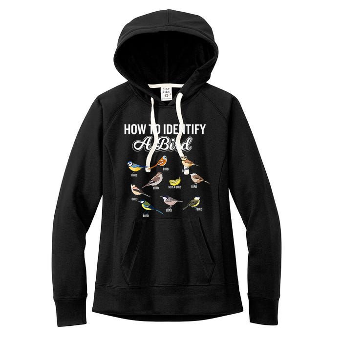 Funny Bird Watcher How To Identify A Bird Unique Birder Women's Fleece Hoodie