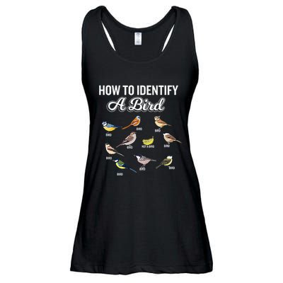 Funny Bird Watcher How To Identify A Bird Unique Birder Ladies Essential Flowy Tank