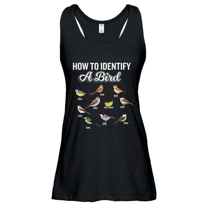 Funny Bird Watcher How To Identify A Bird Unique Birder Ladies Essential Flowy Tank