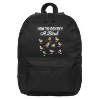 Funny Bird Watcher How To Identify A Bird Unique Birder 16 in Basic Backpack