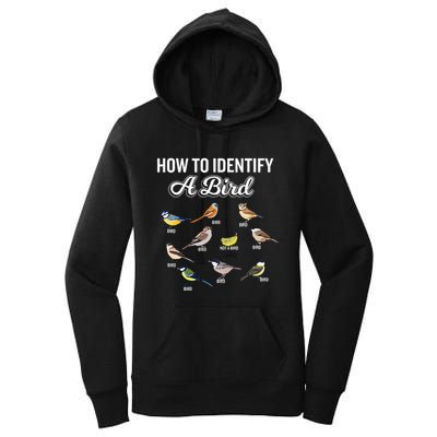 Funny Bird Watcher How To Identify A Bird Unique Birder Women's Pullover Hoodie
