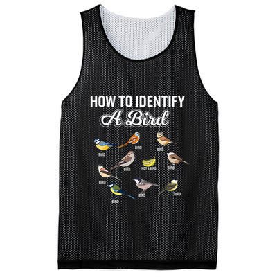 Funny Bird Watcher How To Identify A Bird Unique Birder Mesh Reversible Basketball Jersey Tank