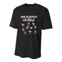 Funny Bird Watcher How To Identify A Bird Unique Birder Youth Performance Sprint T-Shirt