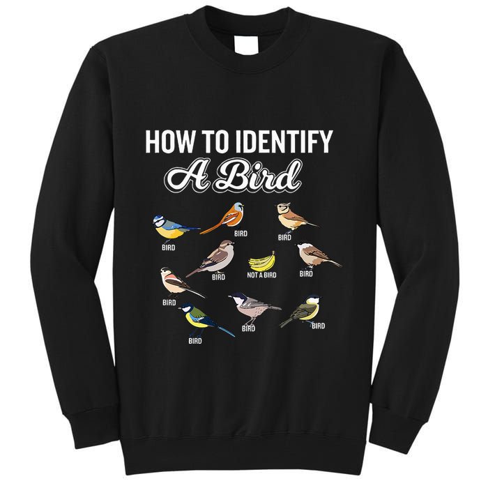 Funny Bird Watcher How To Identify A Bird Unique Birder Tall Sweatshirt