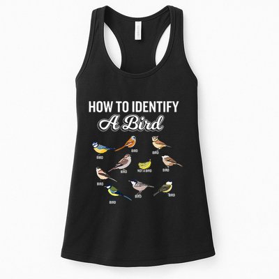 Funny Bird Watcher How To Identify A Bird Unique Birder Womens Tank Top