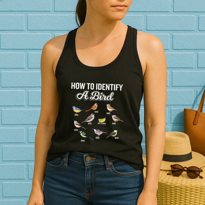Funny Bird Watcher How To Identify A Bird Unique Birder Womens Tank Top