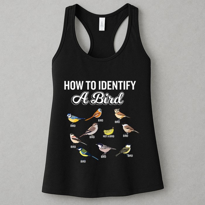 Funny Bird Watcher How To Identify A Bird Unique Birder Womens Tank Top