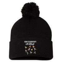 Funny Bird Watcher How To Identify A Bird Unique Birder Pom Pom 12in Knit Beanie