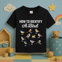 Funny Bird Watcher How To Identify A Bird Unique Birder Toddler T-Shirt