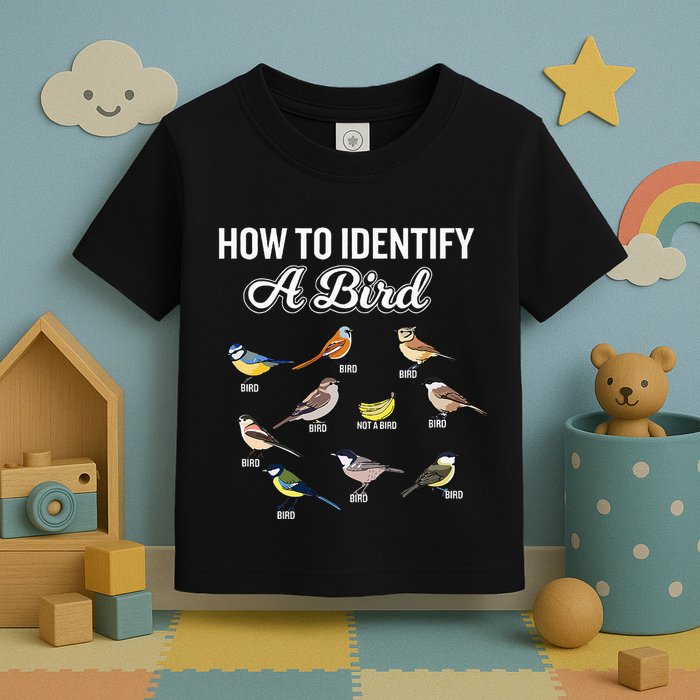 Funny Bird Watcher How To Identify A Bird Unique Birder Toddler T-Shirt