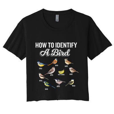 Funny Bird Watcher How To Identify A Bird Unique Birder Crop Top