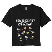 Funny Bird Watcher How To Identify A Bird Unique Birder Crop Top