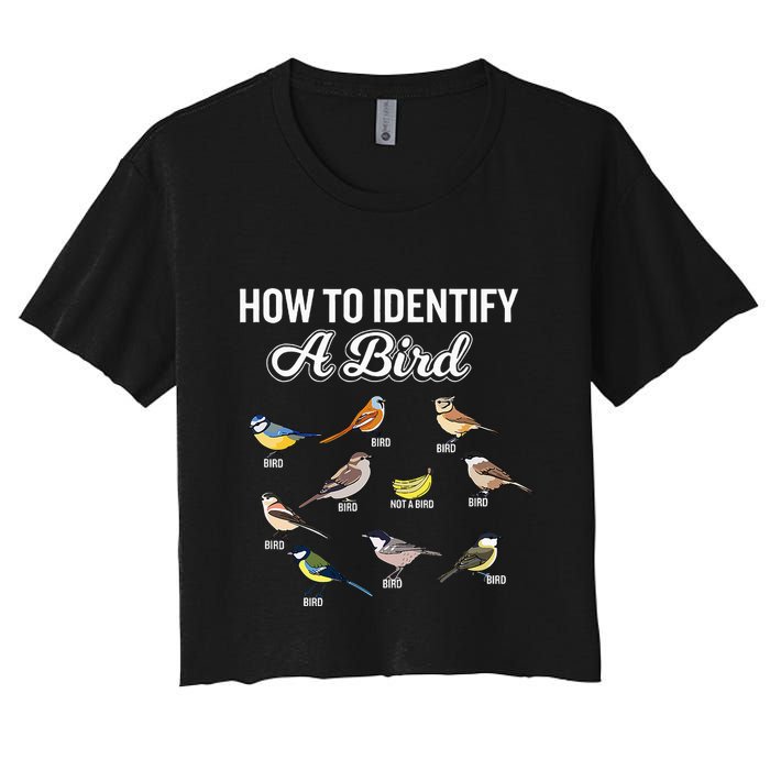 Funny Bird Watcher How To Identify A Bird Unique Birder Crop Top
