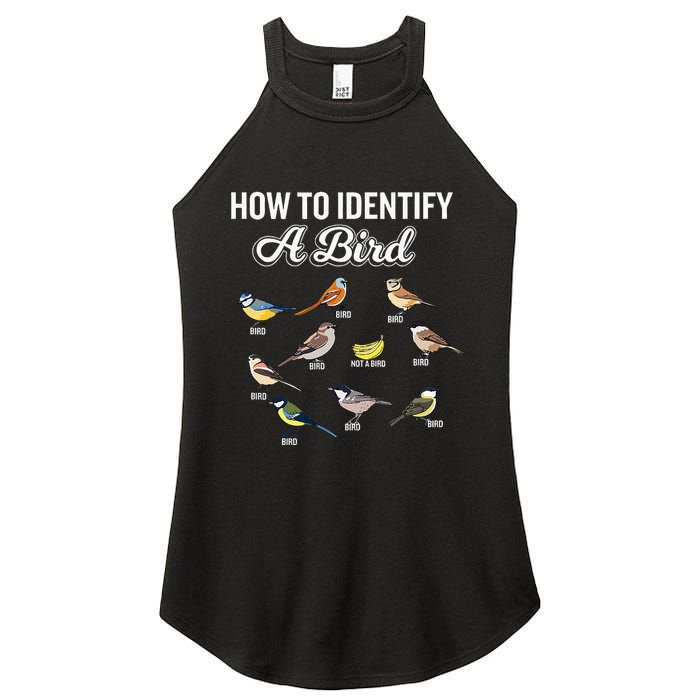 Funny Bird Watcher How To Identify A Bird Unique Birder Women's Perfect Tri Rocker Tank