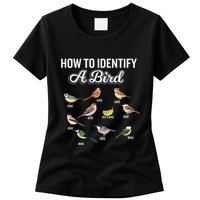 Funny Bird Watcher How To Identify A Bird Unique Birder Womens T-Shirt