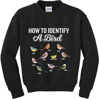 Funny Bird Watcher How To Identify A Bird Unique Birder Kids Sweatshirt