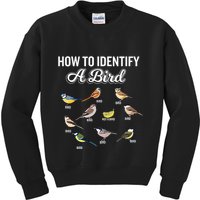 Funny Bird Watcher How To Identify A Bird Unique Birder Kids Sweatshirt
