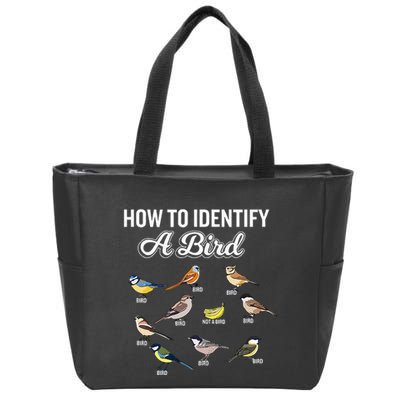 Funny Bird Watcher How To Identify A Bird Unique Birder Zip Tote Bag