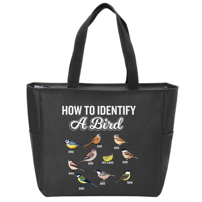 Funny Bird Watcher How To Identify A Bird Unique Birder Zip Tote Bag