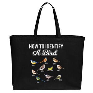 Funny Bird Watcher How To Identify A Bird Unique Birder Cotton Canvas Jumbo Tote