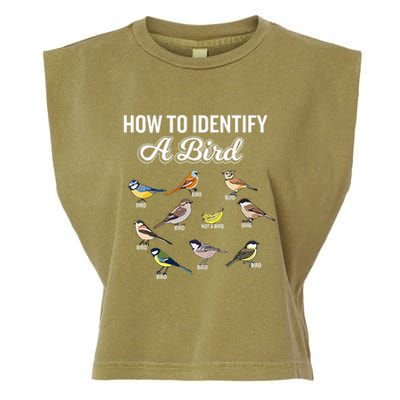 Funny Bird Watcher How To Identify A Bird Unique Birder Garment-Dyed Women's Muscle Tee