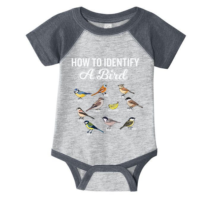 Funny Bird Watcher How To Identify A Bird Unique Birder Infant Baby Jersey Bodysuit