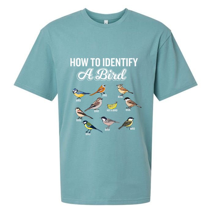 Funny Bird Watcher How To Identify A Bird Unique Birder Sueded Cloud Jersey T-Shirt
