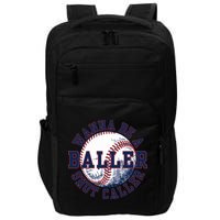 Funny Baller Wanna Be A Shot Caller Baseball Player Impact Tech Backpack