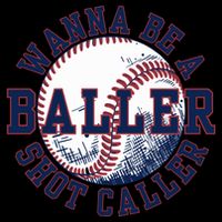 Funny Baller Wanna Be A Shot Caller Baseball Player Impact Tech Backpack