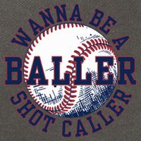 Funny Baller Wanna Be A Shot Caller Baseball Player Cotton Canvas Backpack