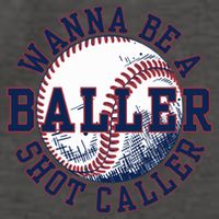 Funny Baller Wanna Be A Shot Caller Baseball Player Vector Backpack