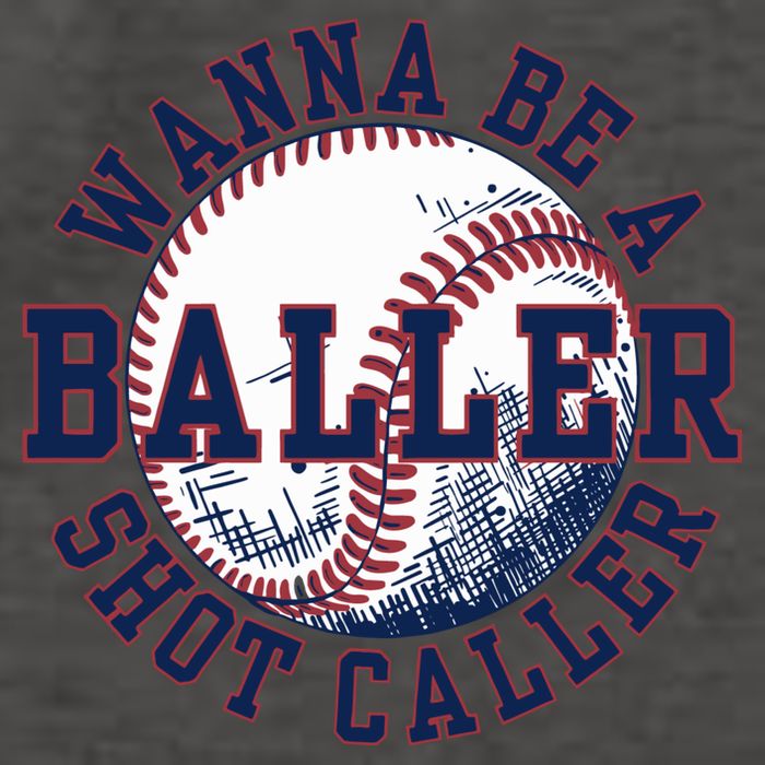 Funny Baller Wanna Be A Shot Caller Baseball Player Vector Backpack