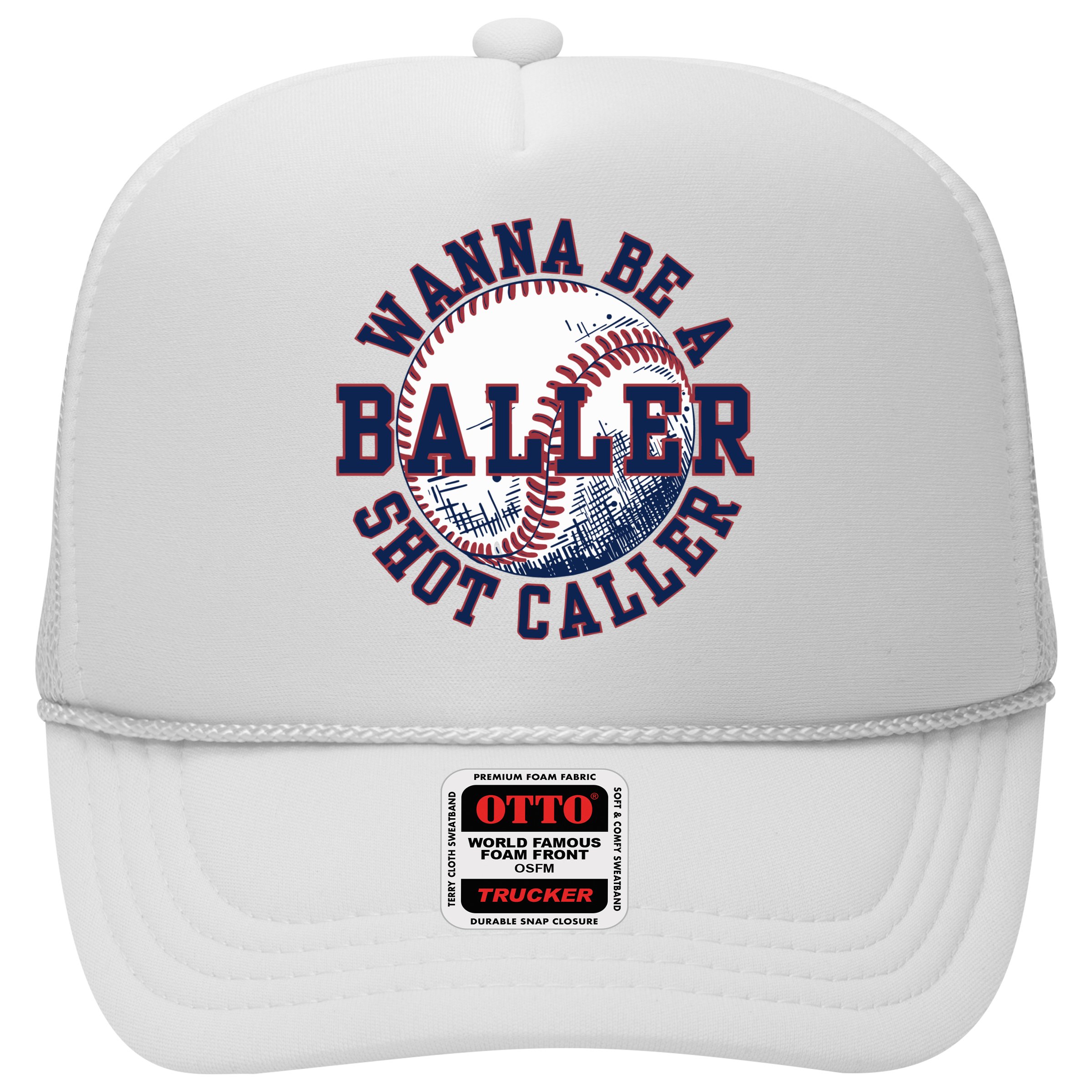 Funny Baller Wanna Be A Shot Caller Baseball Player Hat