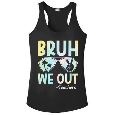Funny Bruh We Out Teachers End Of School Year Teacher Ladies PosiCharge Competitor Racerback Tank