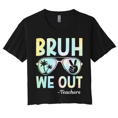 Funny Bruh We Out Teachers End Of School Year Teacher Crop Top