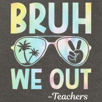 Funny Bruh We Out Teachers End Of School Year Teacher Cotton Canvas Backpack