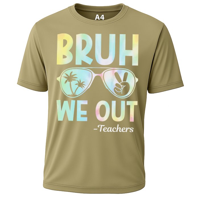 Funny Bruh We Out Teachers End Of School Year Teacher Cooling Performance Crew T-Shirt