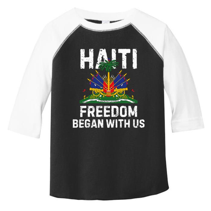 Freedom Began With Us Happy Haitian Flag Day Toddler Fine Jersey T-Shirt