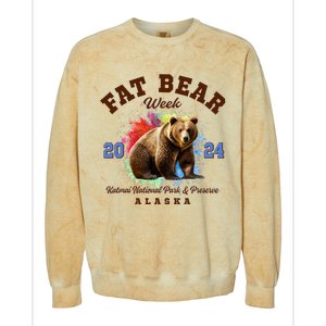 Fat Bear Week 2024 Katmai National Park And Preserve Alaska Colorblast Crewneck Sweatshirt