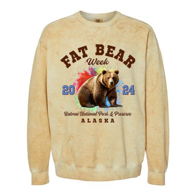 Fat Bear Week 2024 Katmai National Park And Preserve Alaska Colorblast Crewneck Sweatshirt