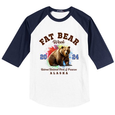 Fat Bear Week 2024 Katmai National Park And Preserve Alaska Baseball Sleeve Shirt