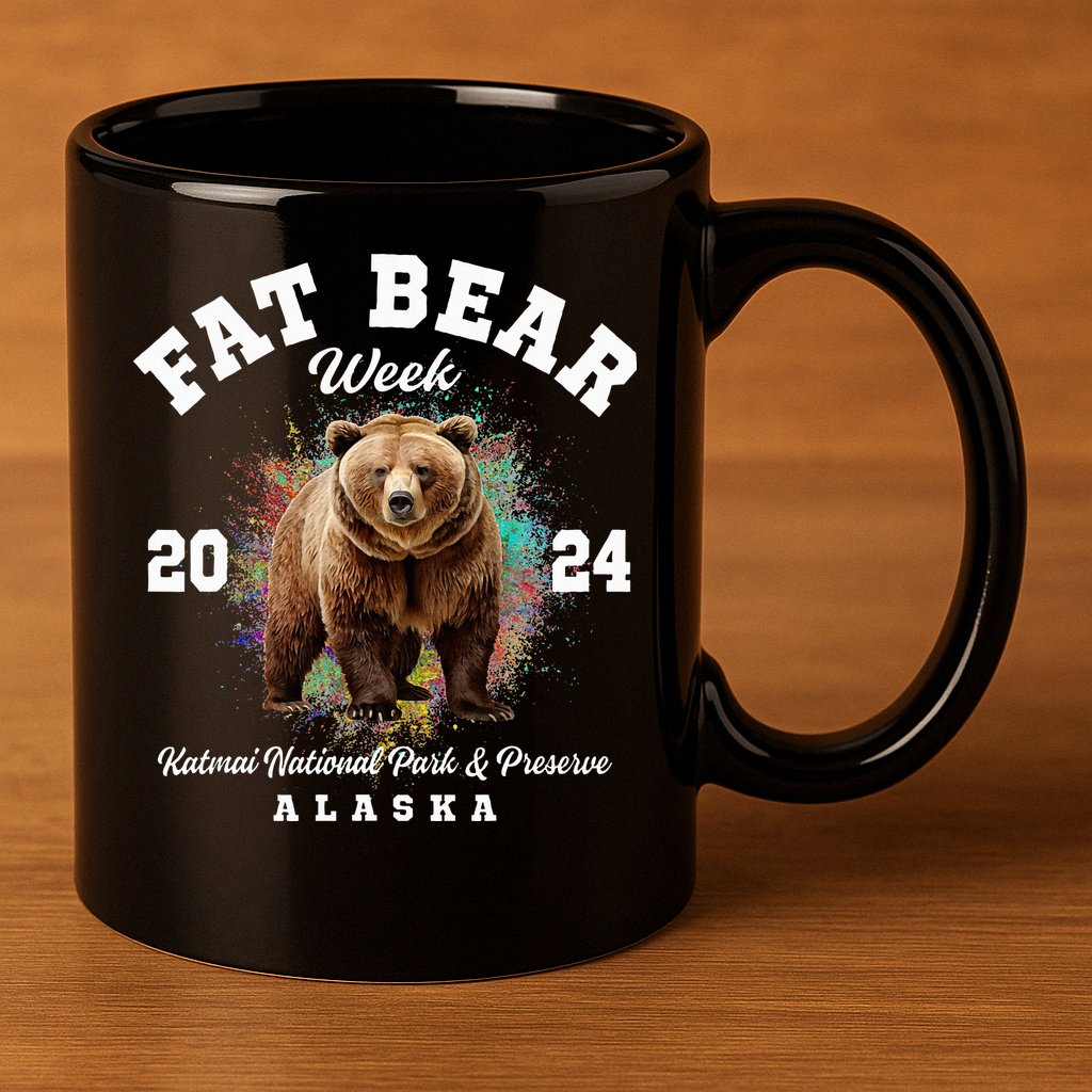 Fat Bear Week 2024 Katmai National Park And Preserve Alaska 11oz C Handle Ceramic Mug