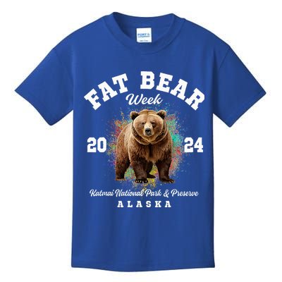 Fat Bear Week 2024 Katmai National Park And Preserve Alaska Kids T-Shirt