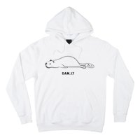 Funny Beaver Wildlife Pun Dam It Hoodie